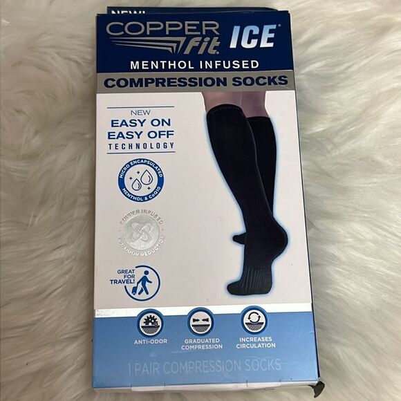 Copper Fit Ice Compression Menthol Socks S/M D13 - Picture 4 of 8